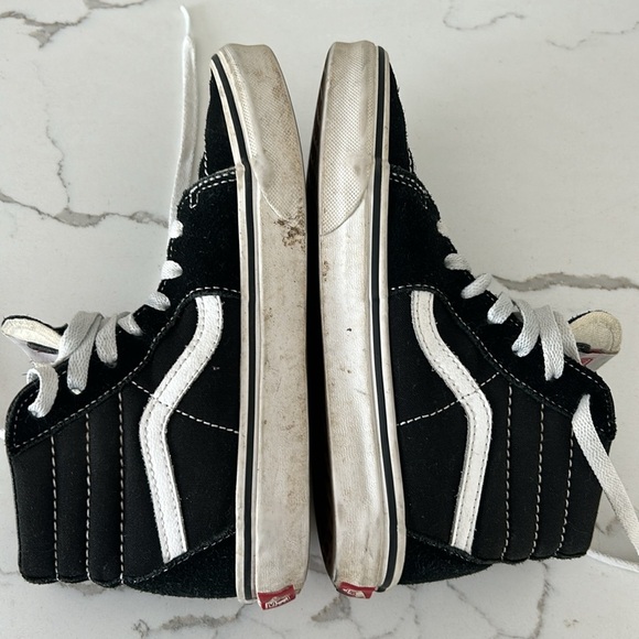 Vans Sk8-Hi Shoes Little Kids Skater Sneakers size 3 Black True white - Picture 10 of 12